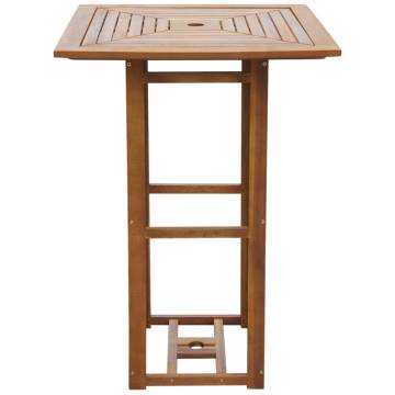 Bistro Table 75x75x110 cm - Solid Acacia Wood for Outdoors