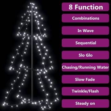 Christmas Cone Tree with 160 LEDs - Indoor & Outdoor Décor