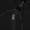 Parasol with LED Lights & Aluminium Pole - 300cm Black