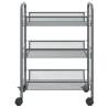 3-Tier Kitchen Trolley Grey - Durable & Stylish Storage Solution