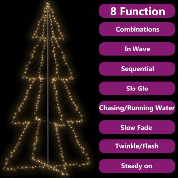 Christmas Cone Tree with 360 LEDs - Indoor & Outdoor Decoration