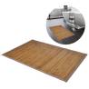 2x Bamboo Bath Mats 40x50 cm Brown - Stylish Bathroom Decor