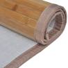 2x Bamboo Bath Mats 40x50 cm Brown - Stylish Bathroom Decor