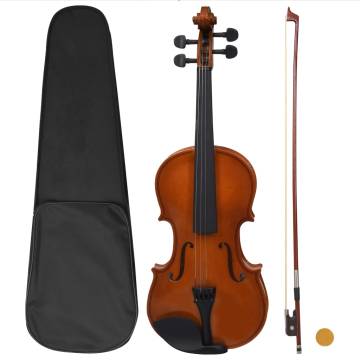 Violin Full Set with Bow & Chin Rest - Dark Wood 44