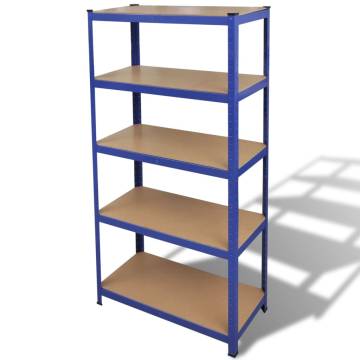 Storage Shelf Garage Organizer - Heavy Duty Blue Shelves