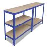 Storage Shelf Garage Organizer - Heavy Duty Blue Shelves