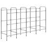 Storage Shelf for 12 Crates - Silver Steel 190x33x116 cm