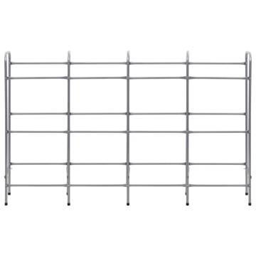 Storage Shelf for 12 Crates - Silver Steel 190x33x116 cm