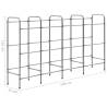 Storage Shelf for 12 Crates - Silver Steel 190x33x116 cm