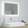 LED Bathroom Mirror Sonoma Oak 60x8.5x37 cm Acrylic Colour sonoma oak Quantity in Package 1 