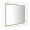 LED Bathroom Mirror Sonoma Oak - Stylish & Functional Design