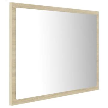 LED Bathroom Mirror Sonoma Oak - Stylish & Functional Design