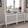 Stylish White Radiator Cover 172x19x81.5 cm - MDF Heating Solution