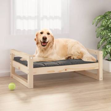 Comfortable Dog Bed in Solid Pine Wood - 75.5x55.5 cm