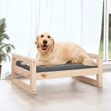 Comfortable Dog Bed in Solid Pine Wood - 75.5x55.5 cm