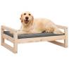 Comfortable Dog Bed in Solid Pine Wood - 75.5x55.5 cm