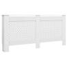 Stylish White Radiator Cover 172x19x81.5 cm - MDF Heating Solution