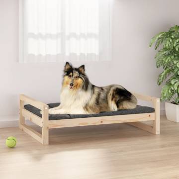 Solid Pine Wood Dog Bed - 95.5x65.5x28 cm | HipoMarket