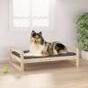 Dog Bed 95.5x65.5x28 cm Solid Pine Wood Colour natural Size 95.5 x 65.5 x 28 cm 