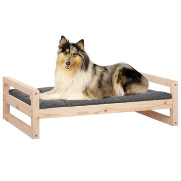 Solid Pine Wood Dog Bed - 95.5x65.5x28 cm | HipoMarket