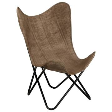 Butterfly Chair Taupe Canvas - Stylish & Comfortable