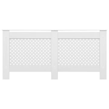 Stylish White Radiator Cover 172x19x81.5 cm - MDF Heating Solution