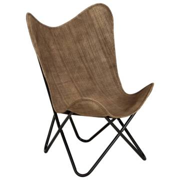 Butterfly Chair Taupe Canvas - Stylish & Comfortable