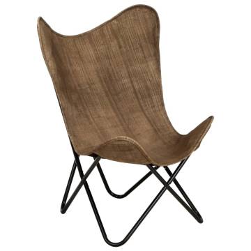 Butterfly Chair Taupe Canvas - Stylish & Comfortable