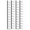 Wall-mounted Wine Racks for 48 Bottles 2 pcs Black Iron Colour black Quantity in Package 1 Number of 2 Number of Bottles 24 