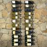 Wall-Mounted Wine Racks for 48 Bottles - 2 pcs Black Iron