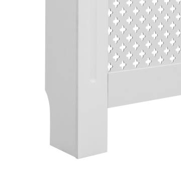 Stylish White Radiator Cover 172x19x81.5 cm - MDF Heating Solution