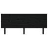 Black Solid Wood Pine Bed Headboard - 184x6x82.5 cm