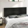 Black Solid Wood Pine Bed Headboard - 184x6x82.5 cm