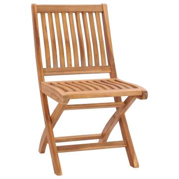 Folding Garden Chairs Set - Solid Teak Wood | HipoMarket