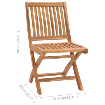 Folding Garden Chairs Set - Solid Teak Wood | HipoMarket