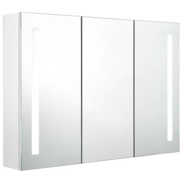 LED Bathroom Mirror Cabinet - Shining White | 89x14x62 cm