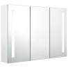 LED Bathroom Mirror Cabinet - Shining White | 89x14x62 cm