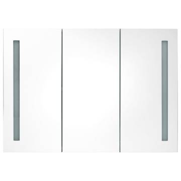 LED Bathroom Mirror Cabinet - Shining White | 89x14x62 cm