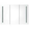 LED Bathroom Mirror Cabinet - Shining White | 89x14x62 cm