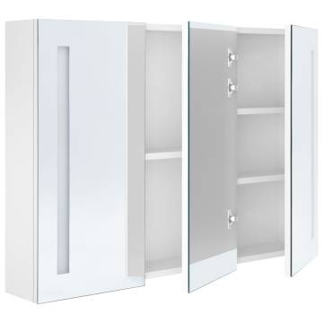 LED Bathroom Mirror Cabinet - Shining White | 89x14x62 cm