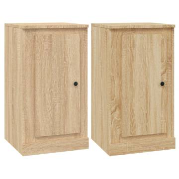 Classic Sonoma Oak Sideboards - 2 pcs Engineered Wood