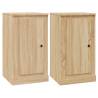 Classic Sonoma Oak Sideboards - 2 pcs Engineered Wood