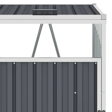 Quadruple Garbage Bin Shed Grey - Sturdy & Stylish | Hipomarket