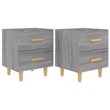 Bed Cabinets 2 pcs Grey Sonoma - Stylish Storage Solutions