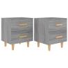 Bed Cabinets 2 pcs Grey Sonoma - Stylish Storage Solutions