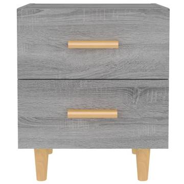 Bed Cabinets 2 pcs Grey Sonoma - Stylish Storage Solutions