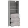 Highboard Grey Sonoma - Stylish Engineered Wood Storage