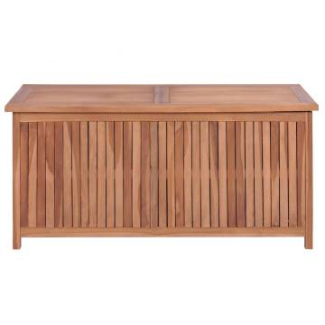 Garden Storage Box 120x50x58 cm Solid Teak Wood | Hipo Market