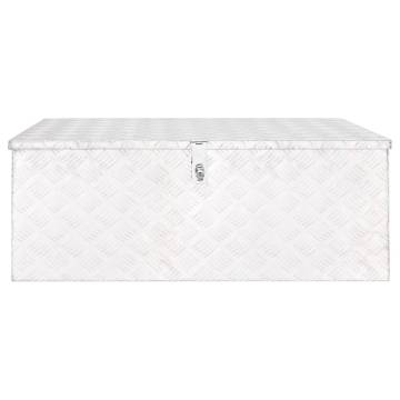 Storage Box Silver 100x55x37 cm Aluminium | HipoMarket