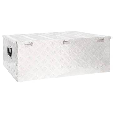 Storage Box Silver 100x55x37 cm Aluminium | HipoMarket